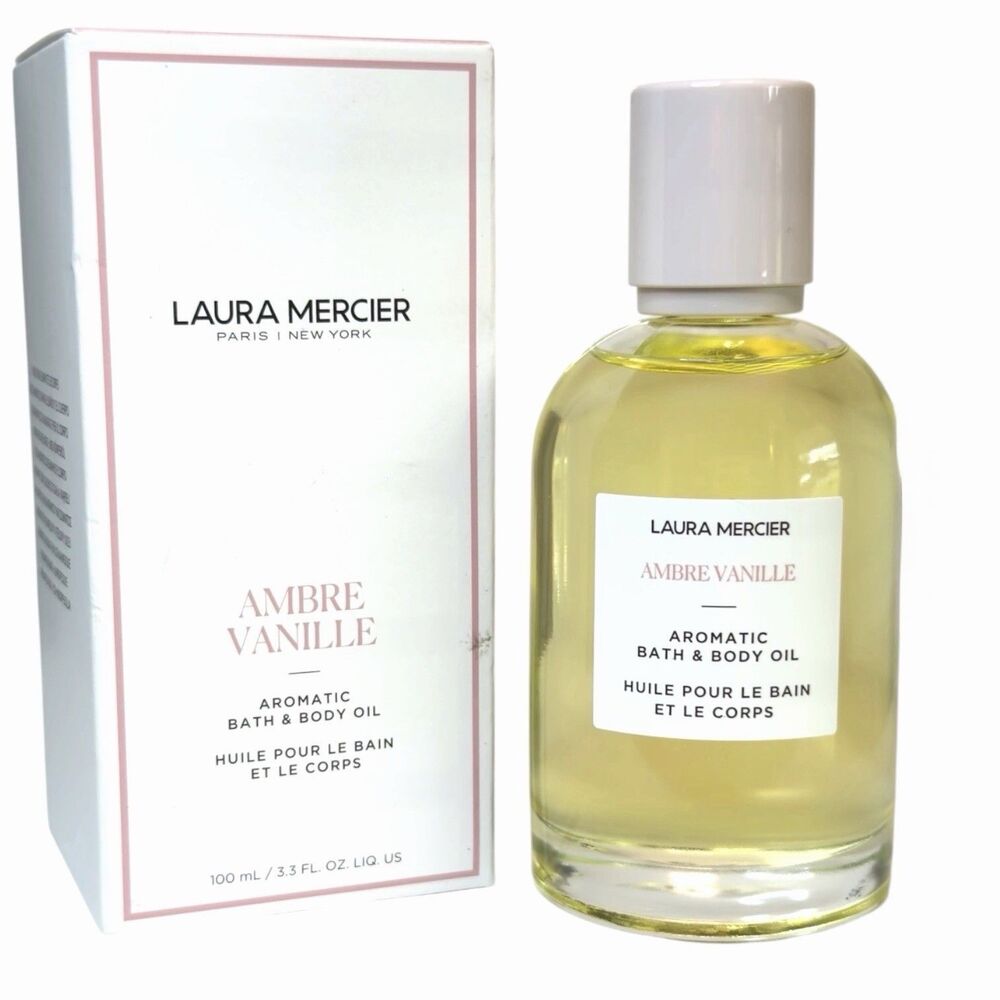 Laura Mercier Ambre Vanille Aromatic Bath & Body Oil 3.3oz New with box